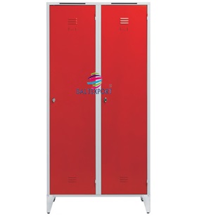 5 Armario Bombeiros Duplo Chapa 2080x1000x550 mm Fechadura Cadeado