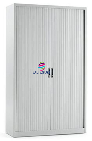 Armario Alto Metalico Portas de Correr Persiana Cinza 009