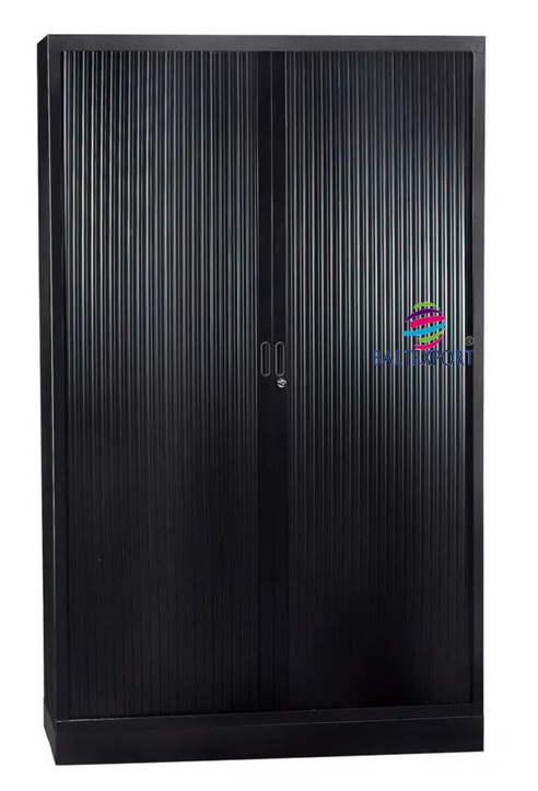 Armario Alto Metalico Portas de Correr Persiana Preto 018