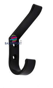 Cabide duplo em aluminio lacado Preto Ref. B623P