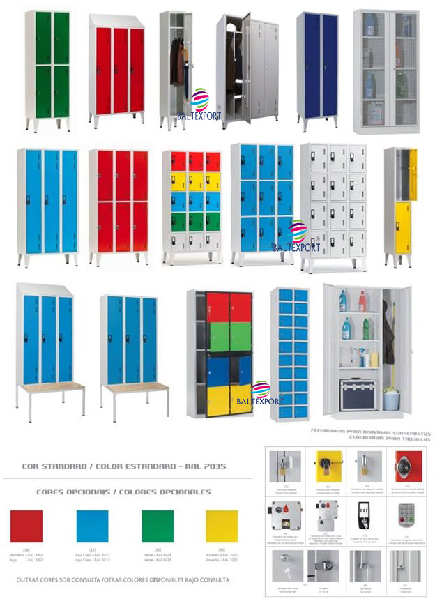 Vestiários e Cacifos Várias Ccores e Medidas